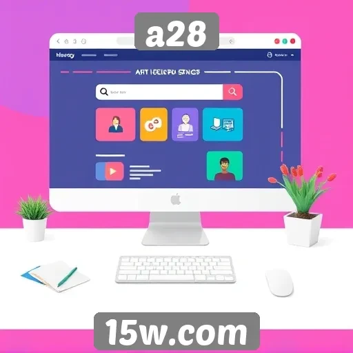 Interface do usuário do site a28 em avaliação